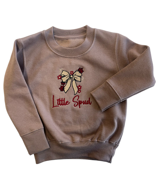 Large Autumn Bow Kids personalised sweater