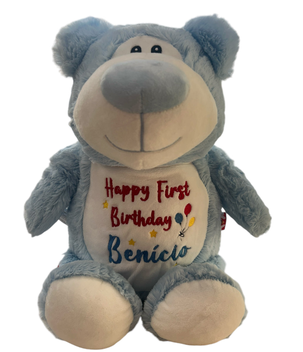 Cubbyford Blue Bear Personalised Teddy