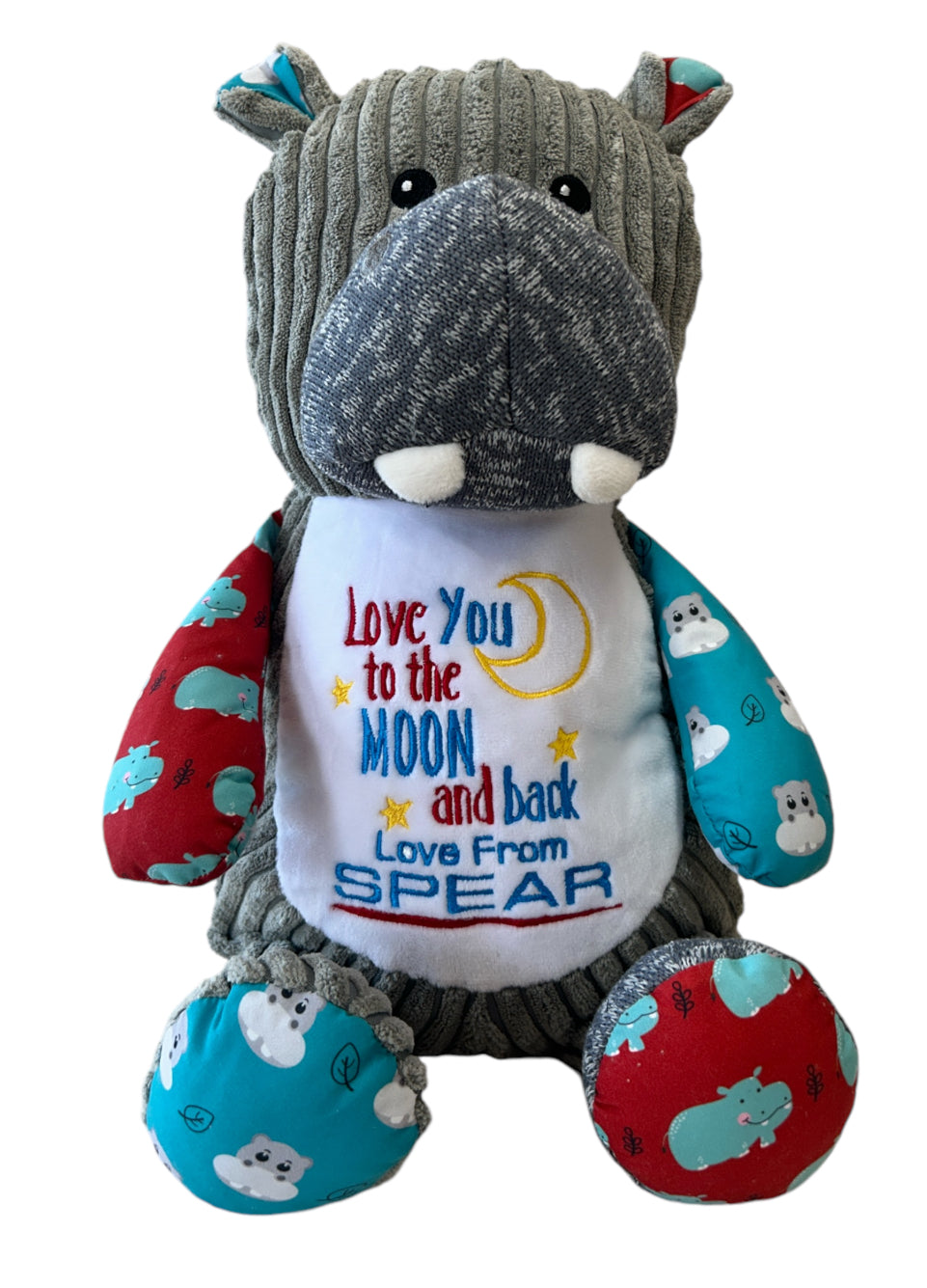 Sensory Hippo Personalised Teddy