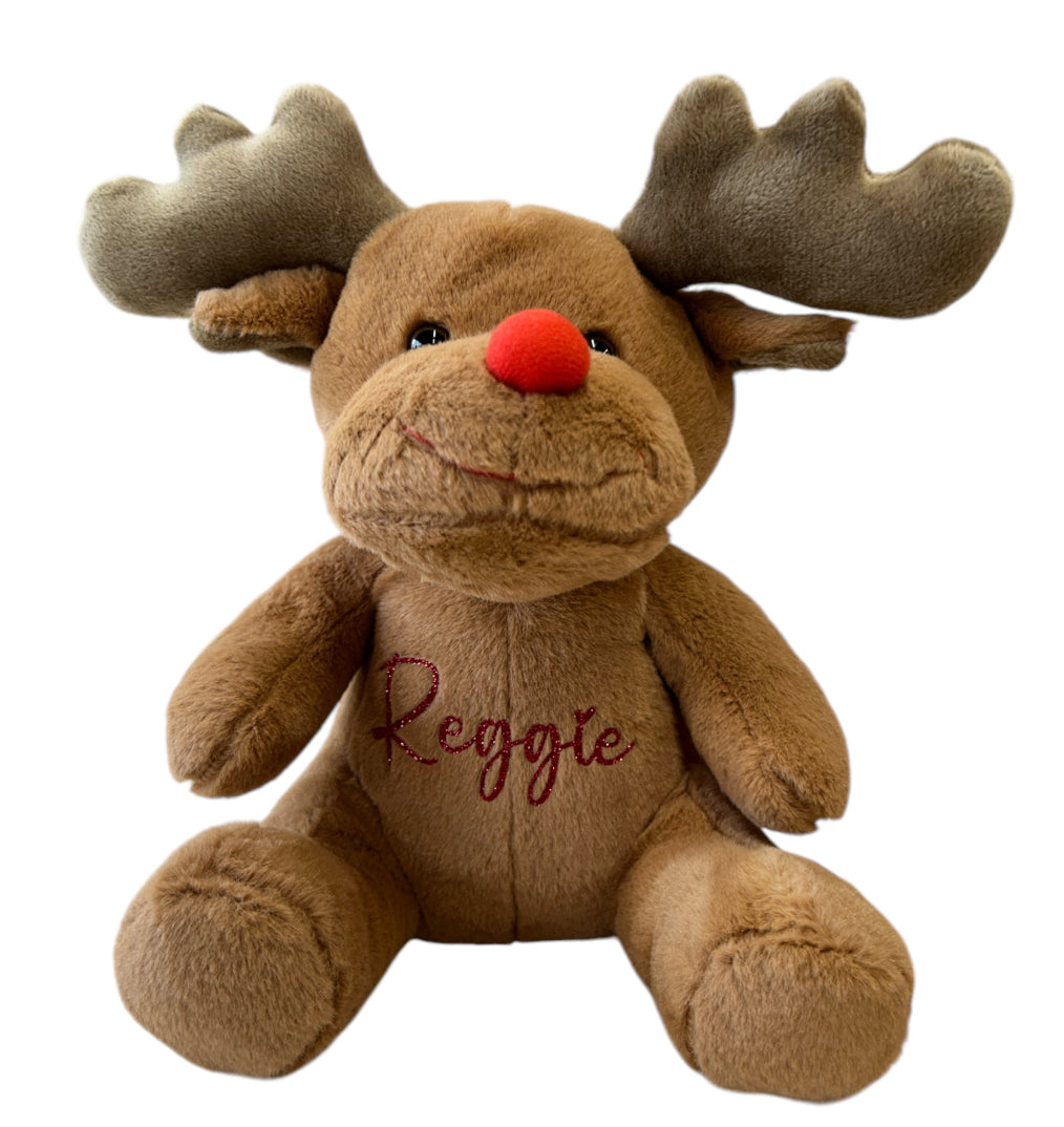 Reindeer mini christmas personalised teddy