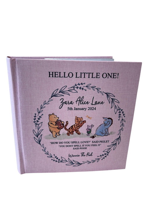 Winnie The pooh design personalised baby photo album