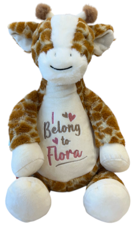 Giraffe Personalised Teddy