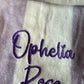 Lilac &amp; White Stripe Kids’ Personalised Hooded Beach Poncho