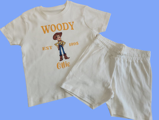 Woody Kids Personalised Short & T-Shirt Summer set
