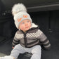 Grey 1-4 years Single Pom hat