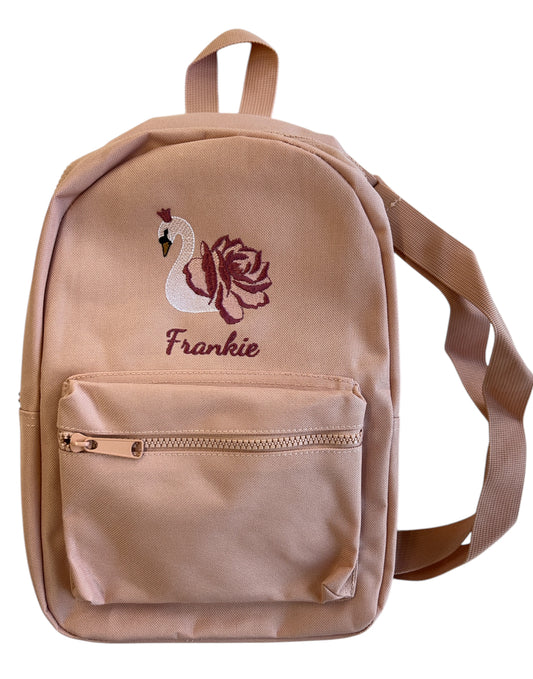 Personalised essential backpack Rose Swan design