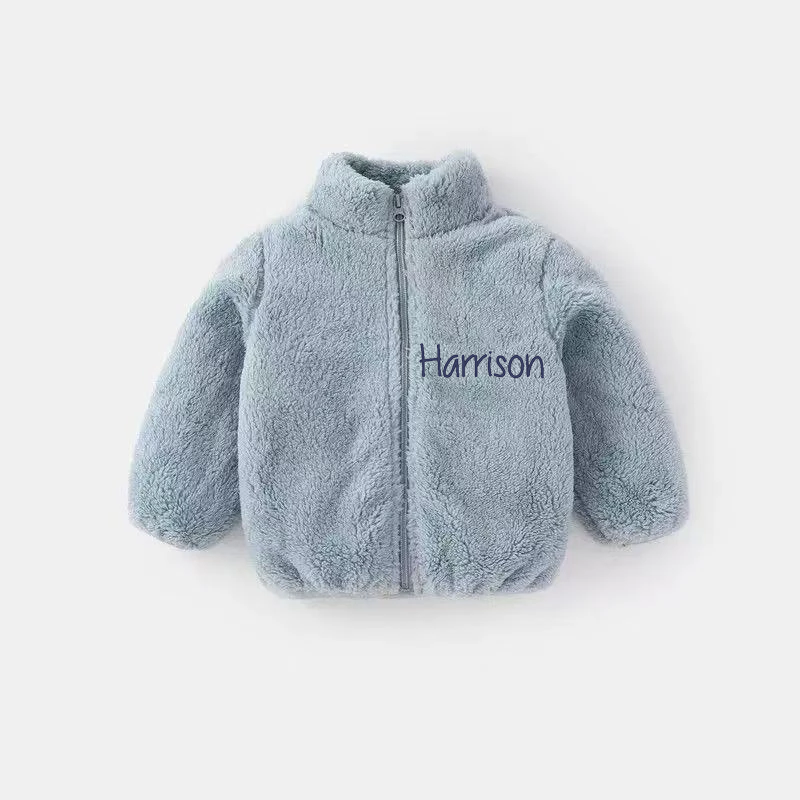 Fluffy Personalised Fleece Jacket Coat