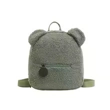 Teddybear ear fluffy personalised bag with Name