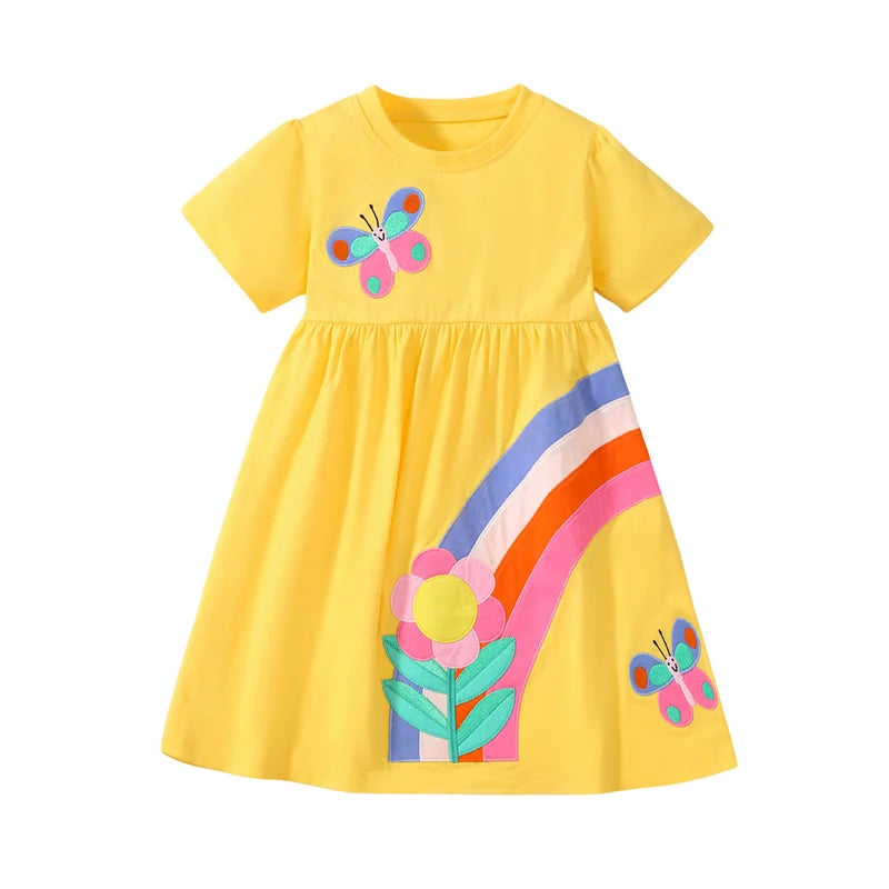 Summer rainbow Dress - By From The Stork