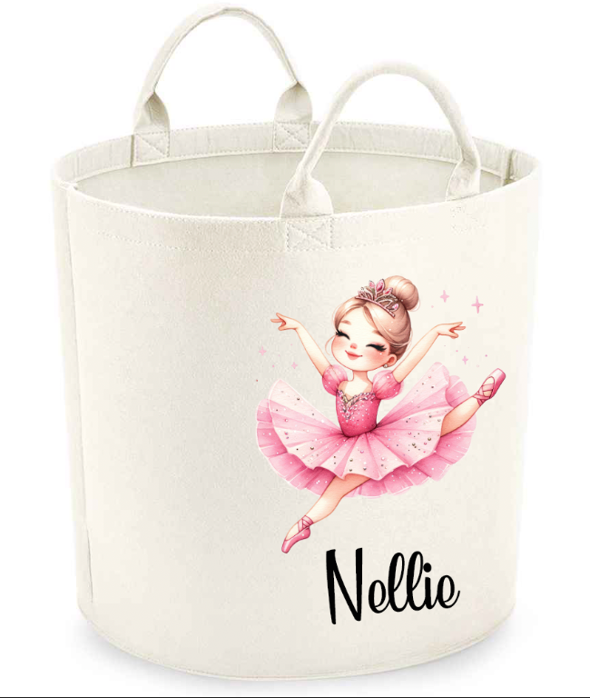 Ballerina Personalised Toy/Laundry Basket