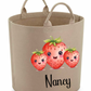 Strawberry Trio Personalised Toy/Laundry Basket