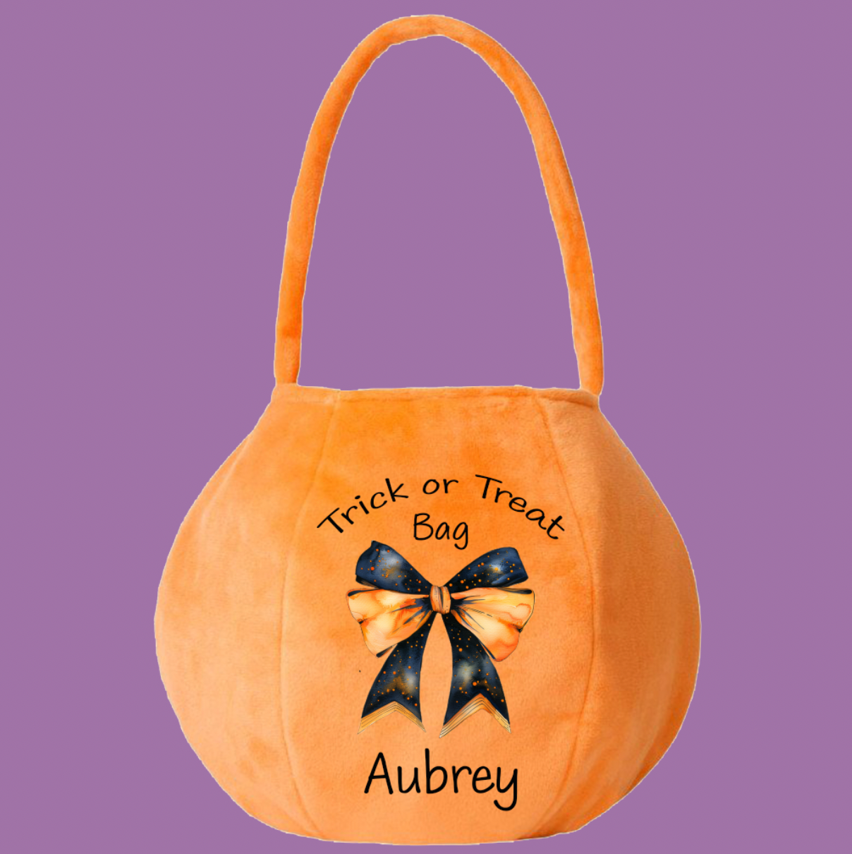 Bow trick or treat halloween bag