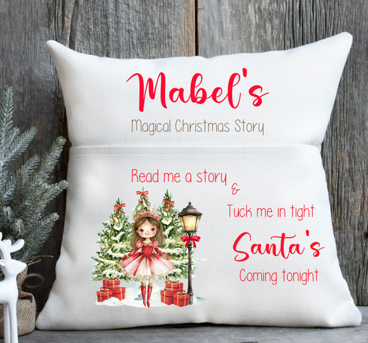 Christmas Story personalised Cushion ballerina design