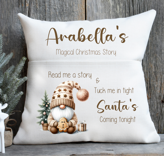 Gonk Christmas Story personalised Cushion