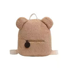 Teddybear ear fluffy personalised bag with Name