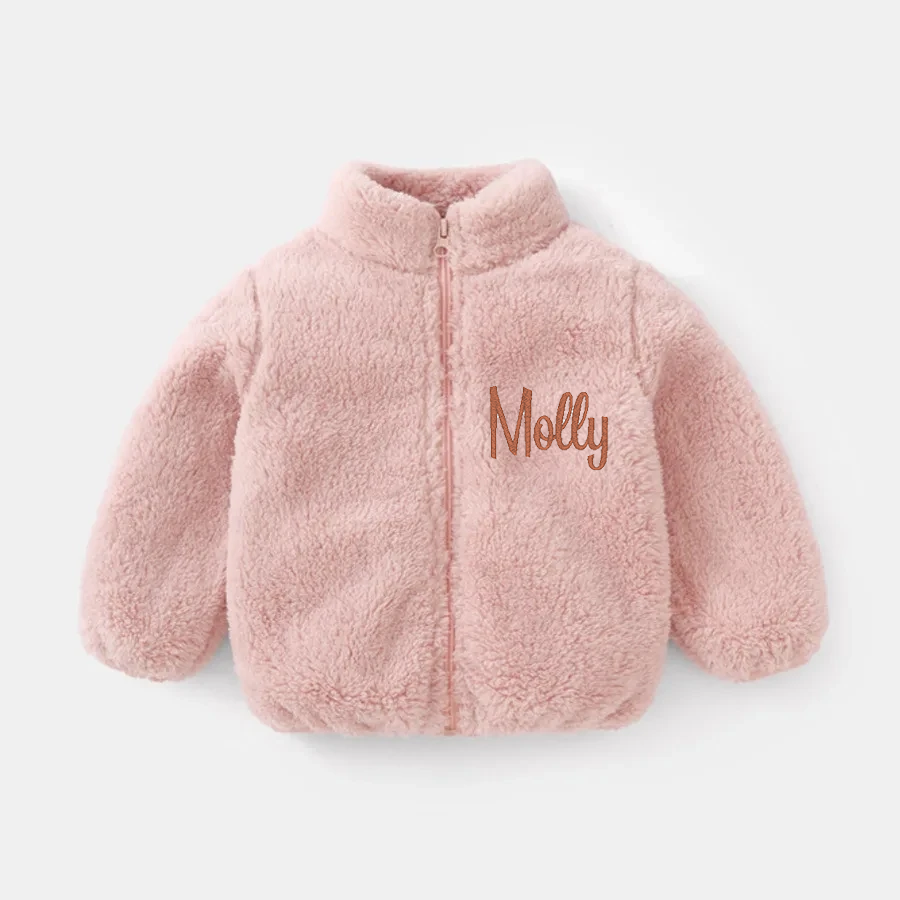 Fluffy Personalised Fleece Jacket Coat