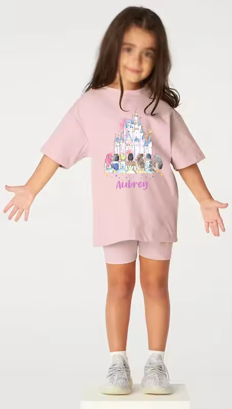 D6 Kids Personalised Cycle short summer t-shirt set
