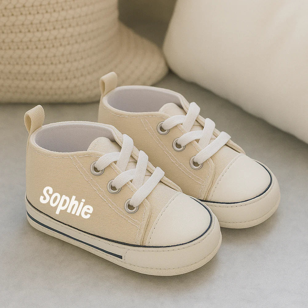 Canvas Prewalker personalised baby shoe trainer