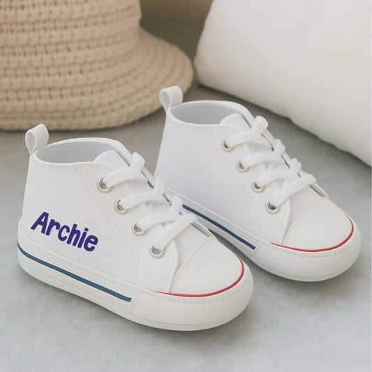Canvas Prewalker personalised baby shoe trainer