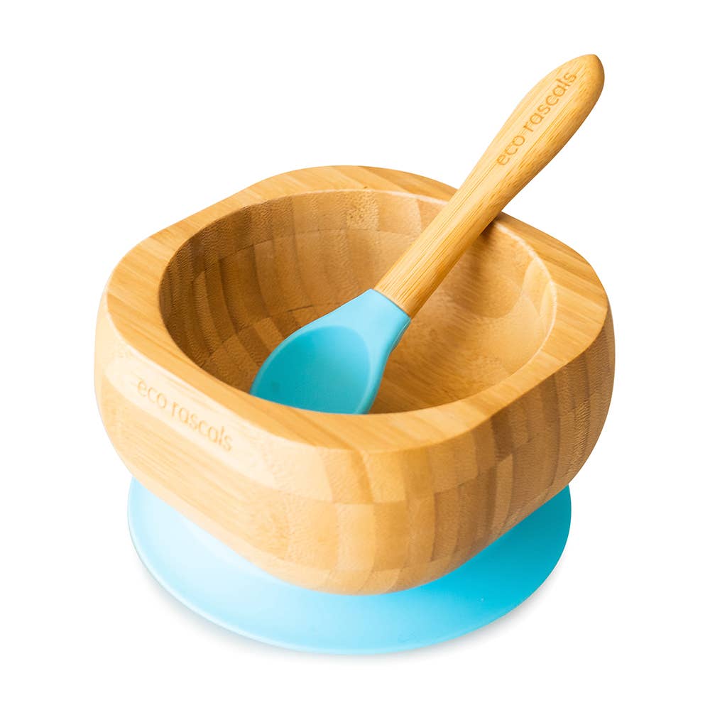 Bamboo Bowl & Spoon - Various Colours