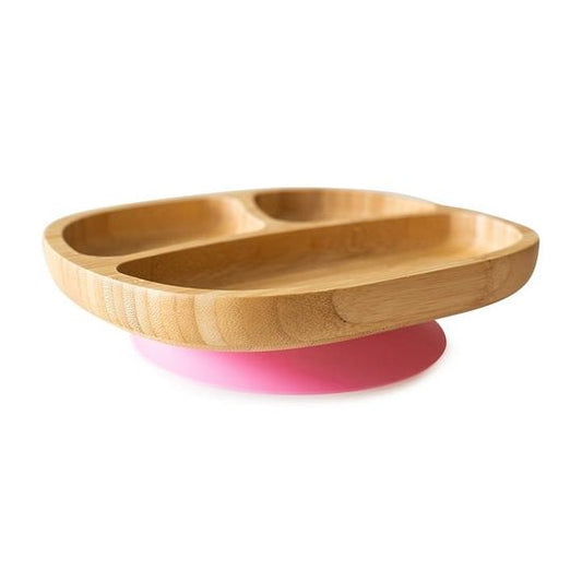 Bamboo Toddler Section Plate with Suction Base - Various Colours