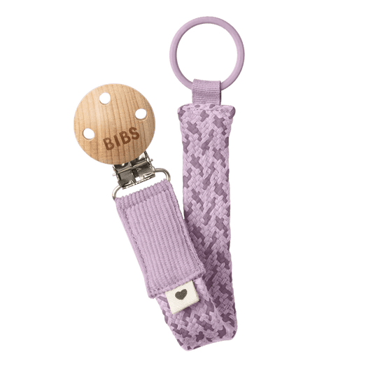 BIBS Dummy Pacifier Clip Violet Sky/Mauve