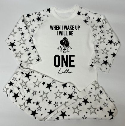 Black Stars Print Pyjamas - Design 3