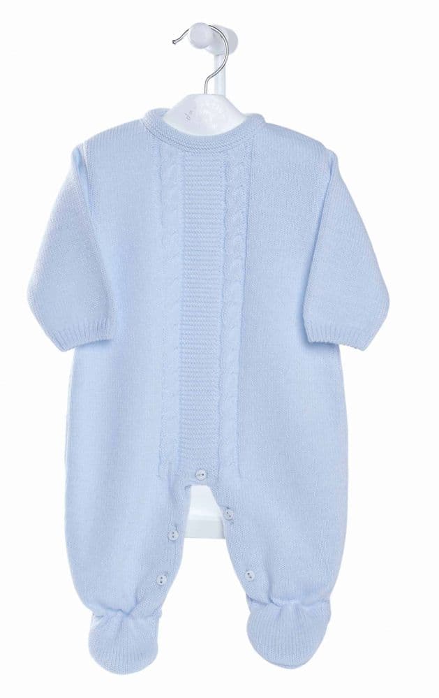 Blue Cable Knit Onesie