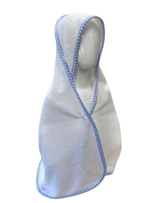 Blue gingham Hooded Towel