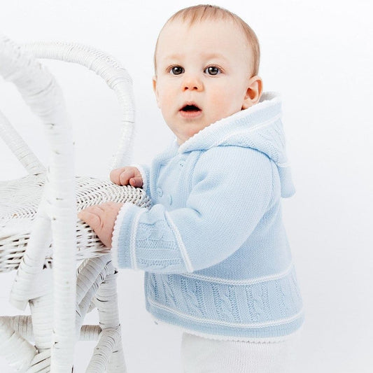 Blue knitted Baby Jacket