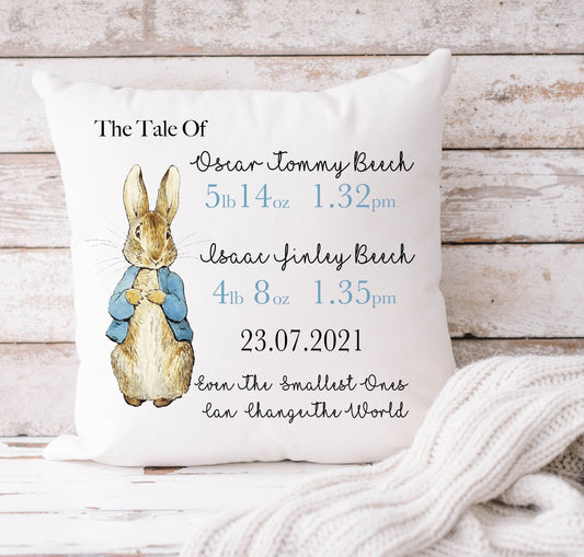 Blue Rabbit Cushion 40x40cm - TWINS