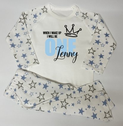 Blue Stars Printed Pyjamas - Design 1
