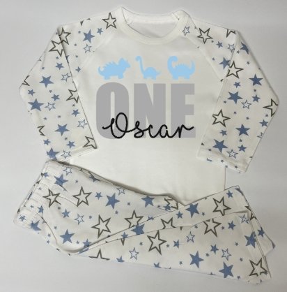 Blue Stars Printed Pyjamas - Design 2