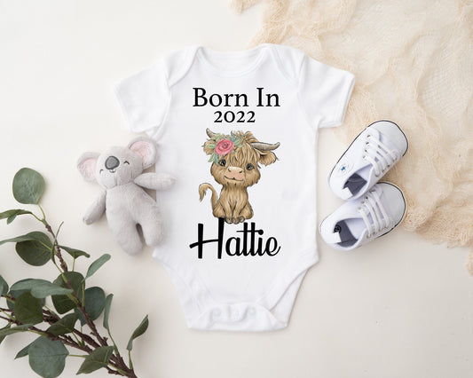 Born In 2022 Vest - Cow Girl Print