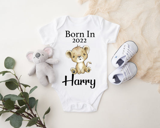 Born In 2022 Vest - Lion Boy Print