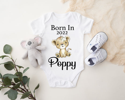 Born In 2022 Vest - Lion Girl Print