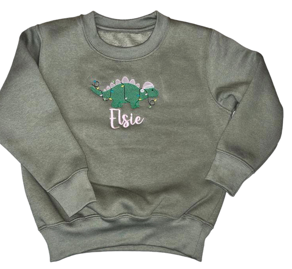 Christmas Design Jumper 'Dinosaur' personalised - Different Colours