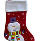 Christmas Stocking - Red & White - Penguin, Reindeer & Snowman designs