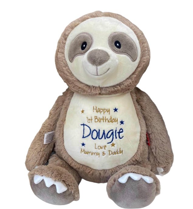 Clingy the Sloth Personalised Teddy