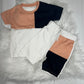 Colour block personalised shorts & T-Shirt set - Various Colours