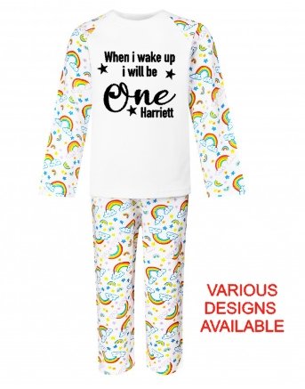 Coloured Rainbow Print Pyjamas - Different designs available