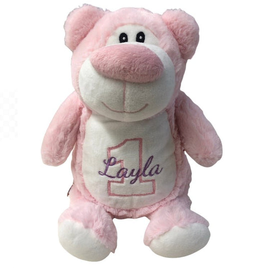 Cubbyford Pink Bear Personalised Teddy