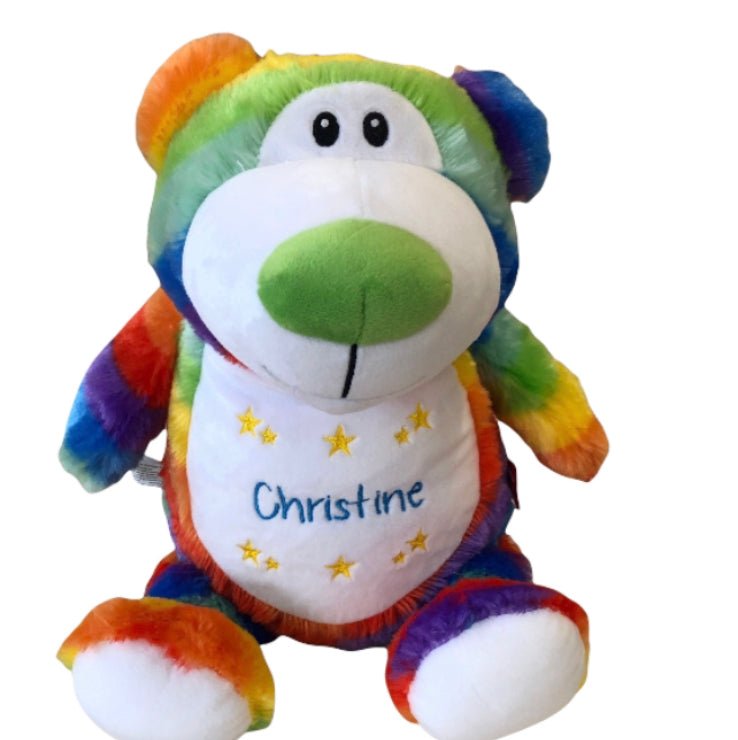 Cubbyford Raibow Bear Personalised Teddy