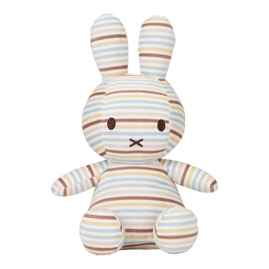 Cuddly toy miffy Vintage Sunny Stripes all-over 35 cm by Little Dutch