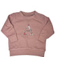 Dusky Pink Floral Initial Sweater