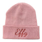 Dusky Pink Personalised Childrens Beanie Hat