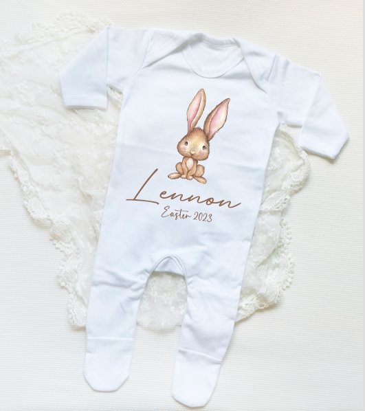 Easter personalised sleepsuit - bunny design