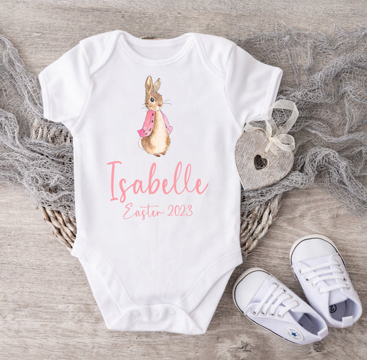 Easter personalised Vest - Pink bunny