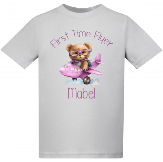 First Time Flyer personalised t-shirt - various colour
