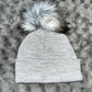Grey 1-4 years Single Pom hat